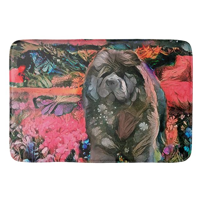 MAGGIE black chow crate or bath mat (Front)