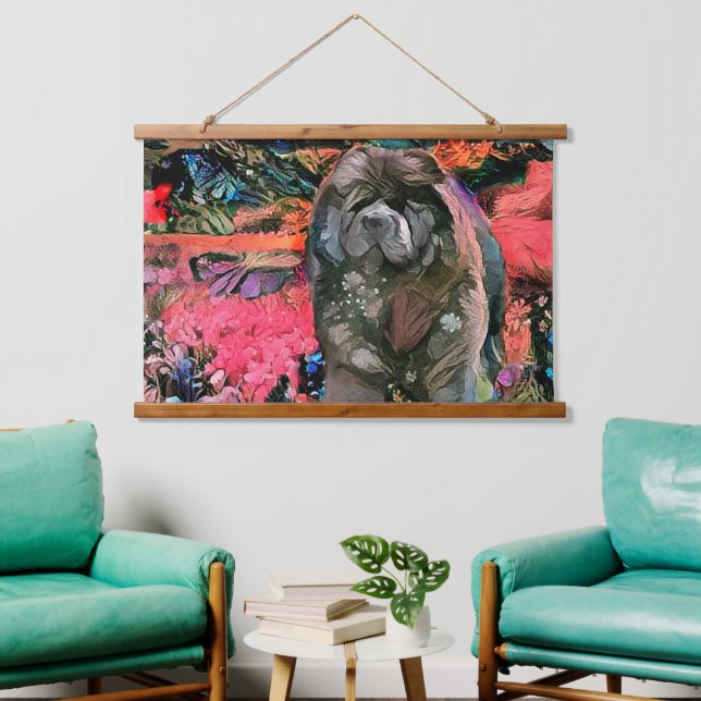 MAGGIE black chow tapestry (Living Room)