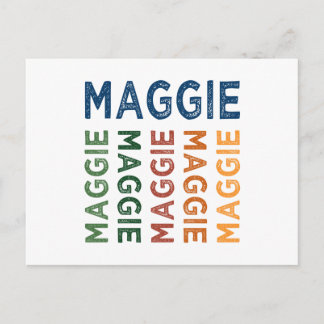 Maggie Cute Colourful Postcard