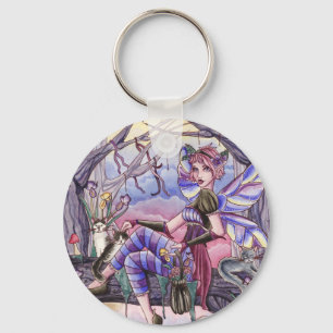 Maggie - Fairy and Cat Keychain