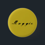 Maggie from Orphan Black calligraphy 3 Cm Round Badge<br><div class="desc">maggie is a character from the tv show Orphan Black, antique calligraphy</div>