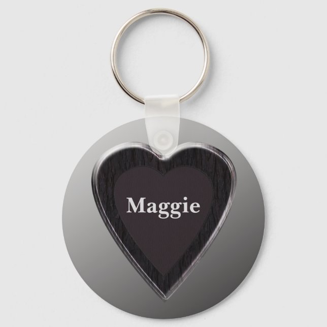 Maggie Heart Keychain by 369MyName (Front)