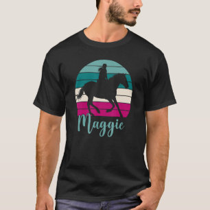 Maggie Name Equestrian Maggie Horse Girl T-Shirt