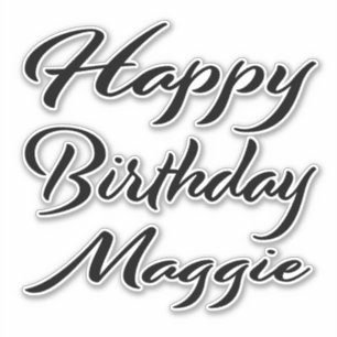 Maggie Name Vorname black Sticker Geburtstag