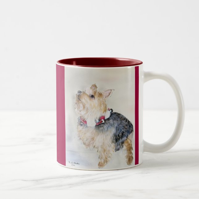 Maggie...with...Jingle Bells!...Mug. Two-Tone Coffee Mug (Right)