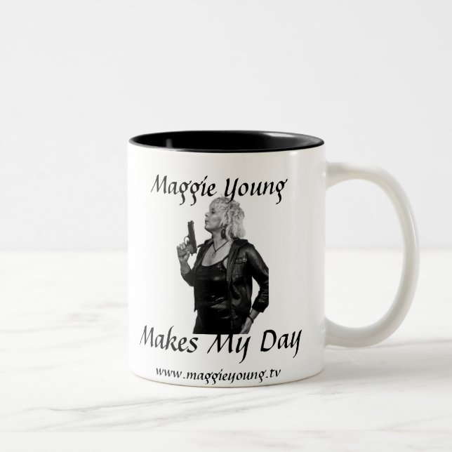 Maggie Young  - Makes My Day Two-Tone Coffee Mug (Right)