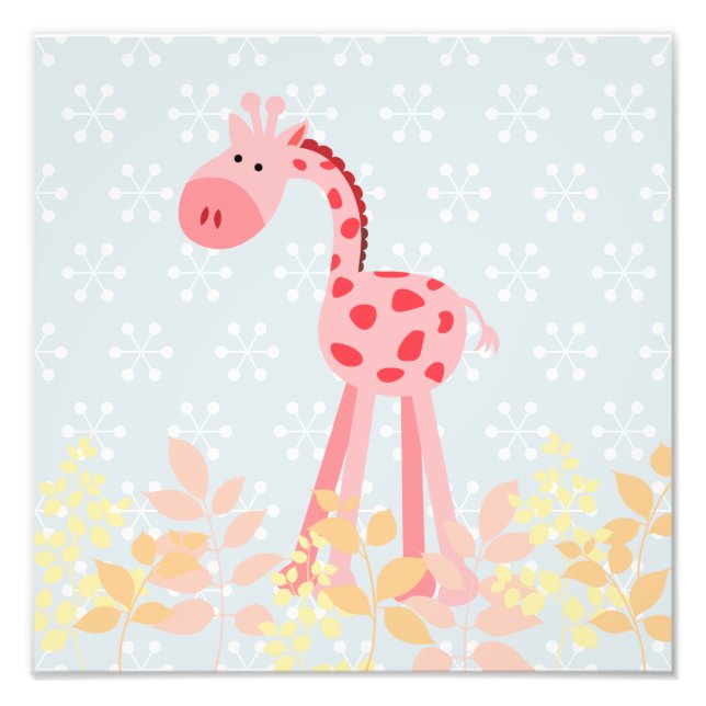 Maggie's Menagerie Nursery Prints: Cherry Giraffe Photo Print (Front)