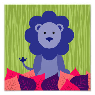 Maggie's Menagerie Nursery Prints: Lavendar Lion Photo Print
