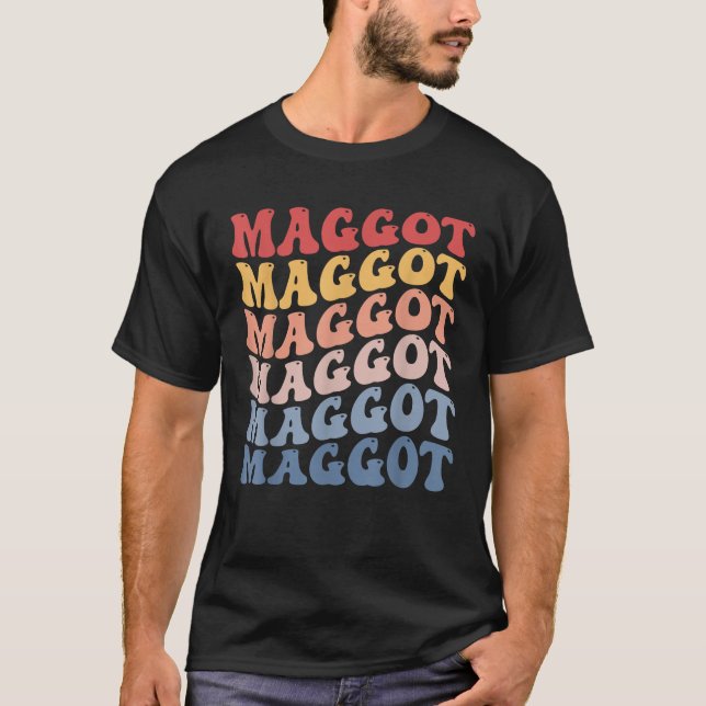 Maggot Groovy Retro T Shirt (Front)