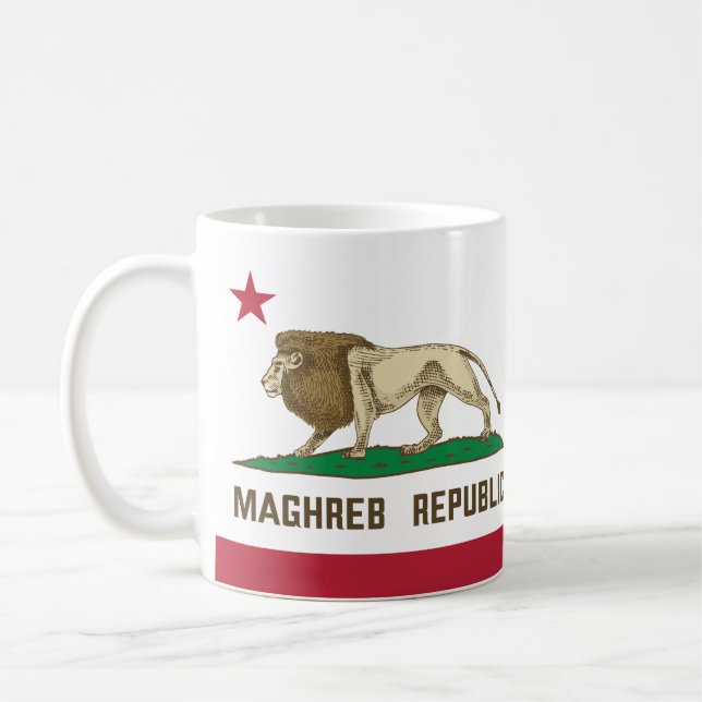 Maghreb Republic Lion Flag Berber Pride Coffee Mug (Left)