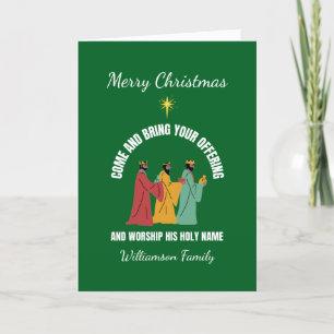 Magi Three Wise Men Christian Christmas Nativity Holiday Card