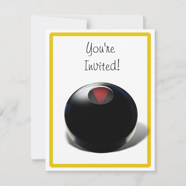 Magic 8 Ball ( Add Your Answer) Invitation (Front)
