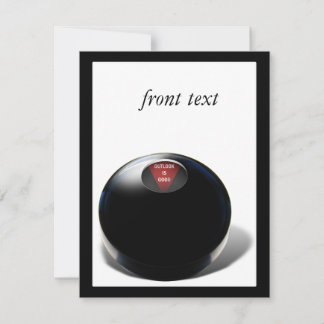 Magic 8 Ball says, "Outlook is good!" Invitation