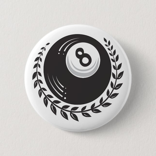 Magic 8 Ball Tattoo 6 Cm Round Badge (Front)