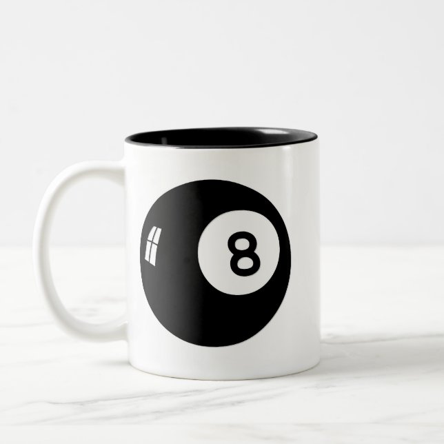 Magic 8 Ball Two-Tone Coffee Mug (Left)