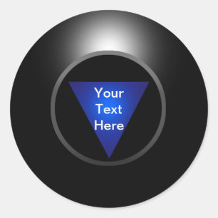 Magic 8 Ball - Your Text Classic Round Sticker