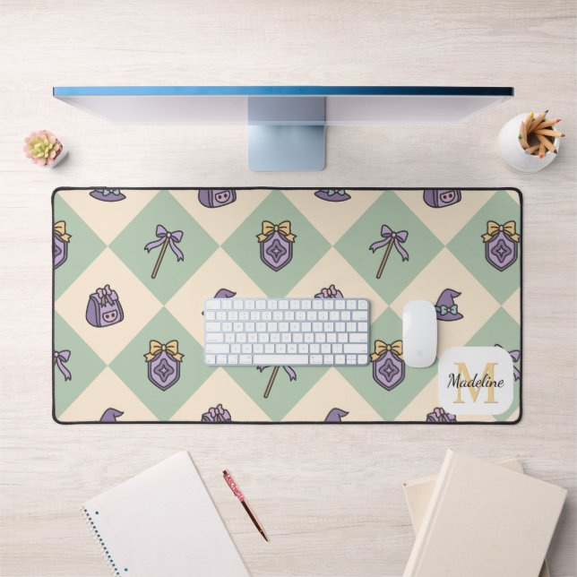 Magic Academy Wizard School Green Desk Mat (Office 1)