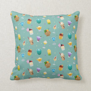 Magic All Popular Disneyland Cocktails Pattern Cushion