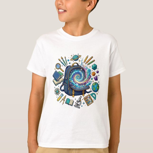 Magic Backpack Galaxy Portal - Back To School  T-Shirt (Front)
