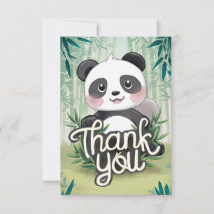 Magic Bamboo Panda Thank You Card