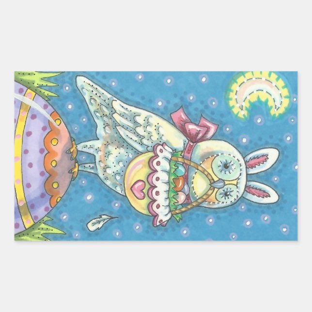 MAGIC BARN OWL & EASTER EGG BASKET, BIRD STICKERS (Front)