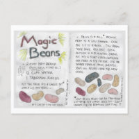 Magic Beans recipe postcard
