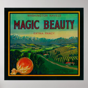 Magic Beauty Orange LabelPorterville, CA Poster