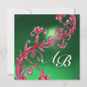 MAGIC BERRIES 4,MONOGRAM red jade ice Invitation