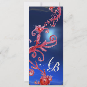 MAGIC BERRIES 4,MONOGRAM red sapphire champagne Invitation