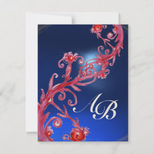 MAGIC BERRIES 4,MONOGRAM red sapphire gold Invitation