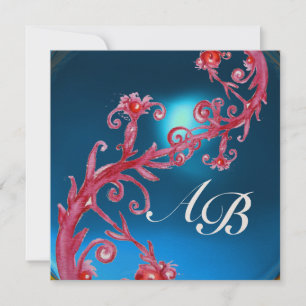 MAGIC BERRIES 4,MONOGRAM red sapphire gold Invitation