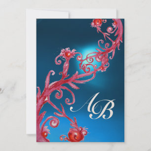 MAGIC BERRIES 4,MONOGRAM red sapphire gold Invitation