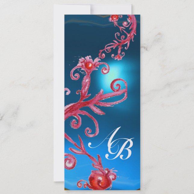 MAGIC BERRIES 4,MONOGRAM red sapphire ice Invitation (Front)
