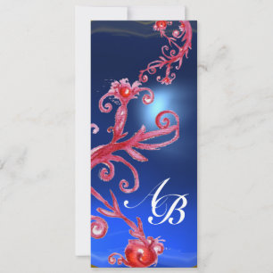 MAGIC BERRIES 4,MONOGRAM red sapphire Invitation