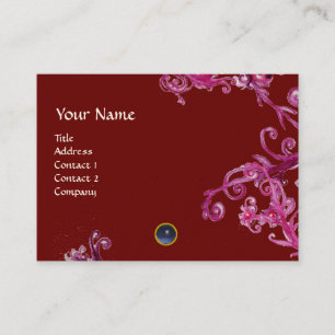 MAGIC BERRIES MONOGRAM gem blue Business Card
