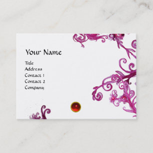 MAGIC BERRIES MONOGRAM gem red Business Card
