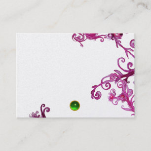 MAGIC BERRIES  MONOGRAM Green Gem ,White Pearl Business Card