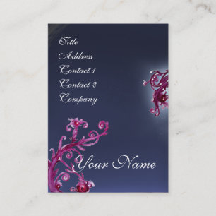 MAGIC BERRIES MONOGRAM purple red blue dark Business Card