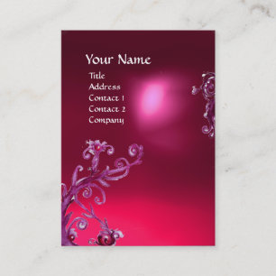 MAGIC BERRIES  MONOGRAM ruby pink Business Card