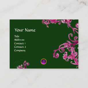 MAGIC BERRIES PURPLE AMETHYST GEM MONOGRAM BUSINESS CARD