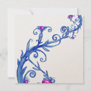 MAGIC BERRIES, purple white metallic gold Invitation