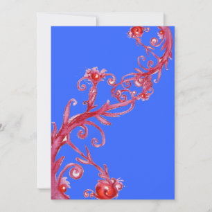 MAGIC BERRIES, red blue Invitation