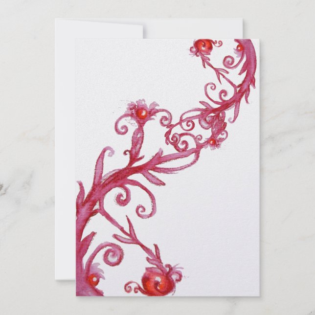 MAGIC BERRIES, red white ice Invitation (Front)