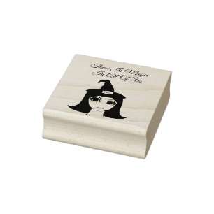 magic big eye witch girl fantasy fairytale art  rubber stamp