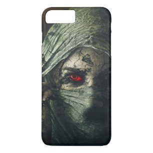 Magic Black Red Eye Girl Woman Shawl Mobile Case
