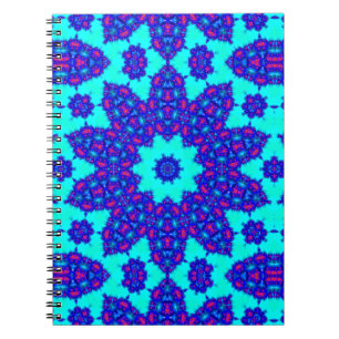 Magic Blue kaleidoscope flourished Notebook