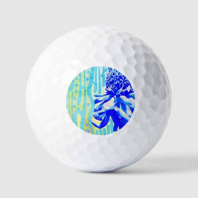 Magic Blue Water Roses Resort Golf Balls (Front)