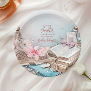Magic Boho Storybook  Baby Shower Paper Plate