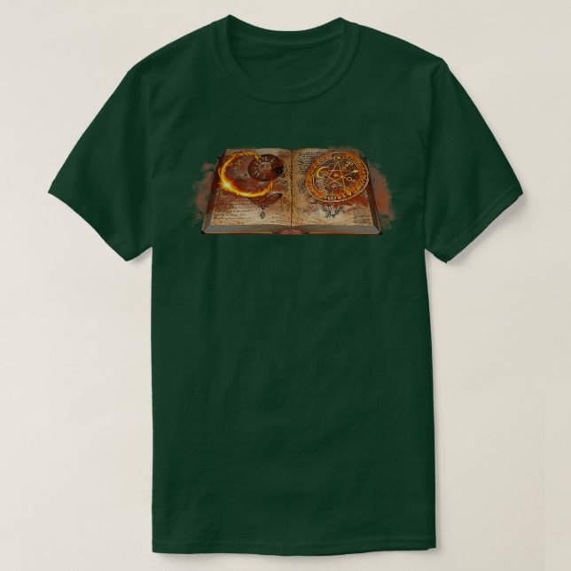 Magic Book of Secret Spells T-Shirt (Design Front)