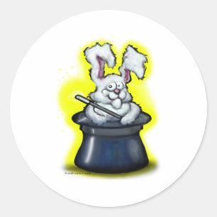 Magic Bunny Classic Round Sticker